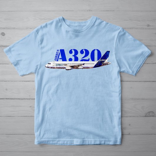 T-shirt Profil de dessin d'aquarelle d'Airbus A320