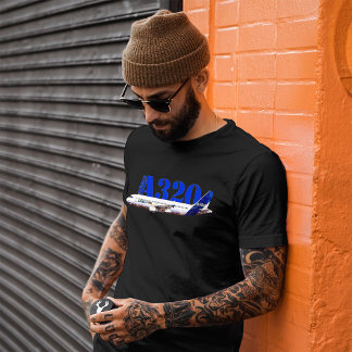 T-shirt Profil de dessin d'aquarelle d'Airbus A320