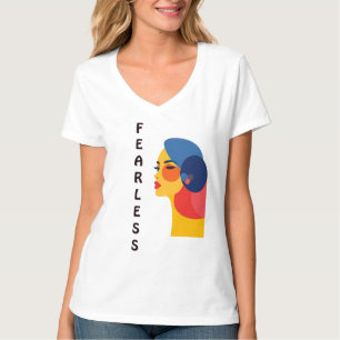 T-shirt Profil de femme Abstraite en gras