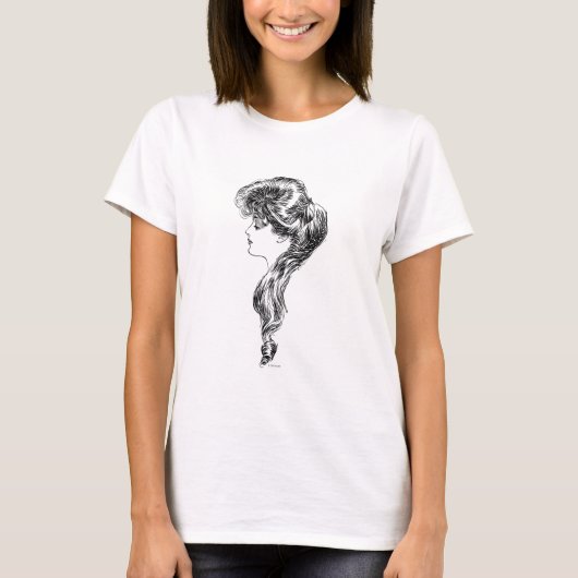 T-shirt Profil d'une fille de Gibson, 1903 (Devant)