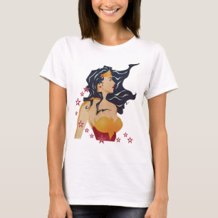 T-shirt Profil rétro de Wonder Woman Sunburst