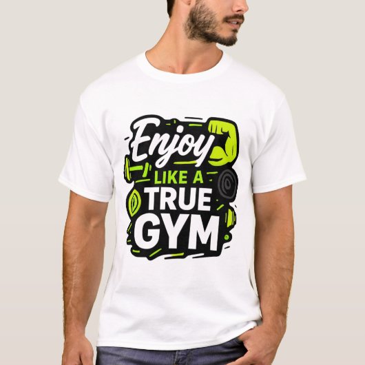 T-shirt Profitez comme un véritable design de forme physiq (Devant)