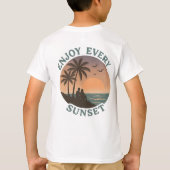 T-shirt "Profitez de chaque coucher de soleil - Plage Rétr (Dos)