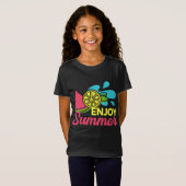 T-Shirt Profitez de Fruits de Lime de melon d'été (Devant entier)