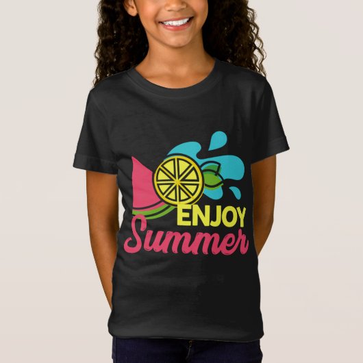 T-Shirt Profitez de Fruits de Lime de melon d'été (Devant)