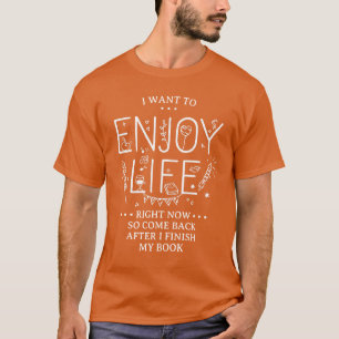 T-shirt Profitez de la vie Lire des livres Minimaliste