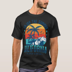 T-shirt profitez de l'été californien surfer