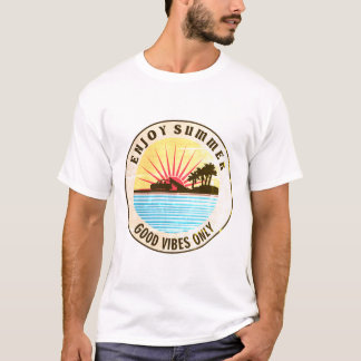 T-shirt Profitez de l'été, Good Vibes uniquement