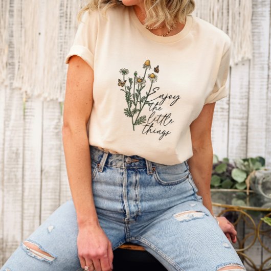 T-shirt Profitez De Little Things Fleur sauvage Daisy Unis