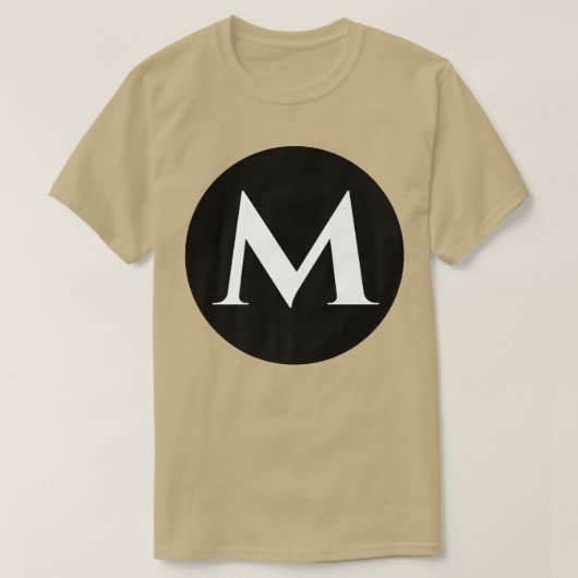 T-shirt Profitez de M Alphabet Cool mignon Lettre Monogram (Design devant)