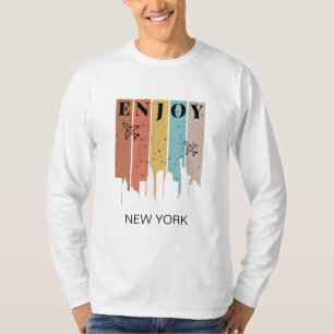 T-shirt PROFITEZ DE NEWYORK, bâtiments, avions   Voyage