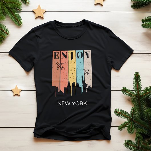 T-shirt PROFITEZ DE NEWYORK, bâtiments, avions | Voyage