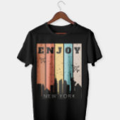 T-shirt PROFITEZ DE NEWYORK, bâtiments, avions | Voyage