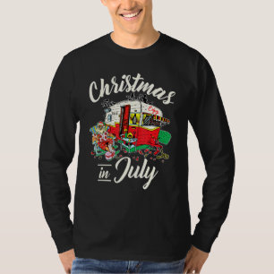 T-shirt Profitez De Noël En Juillet Hippie Rv Camping Camp