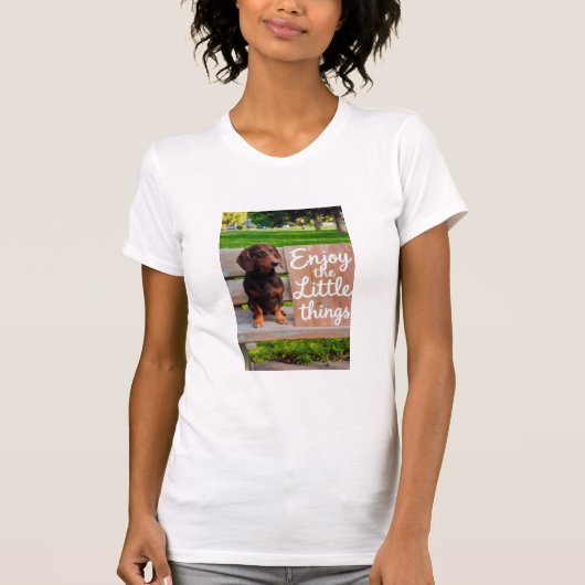 T-shirt Profitez des Petites Choses Teckel (Devant)