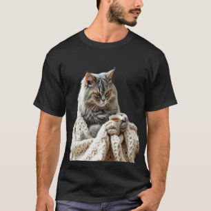 T-shirt Profitez du thé d'hiver de chat