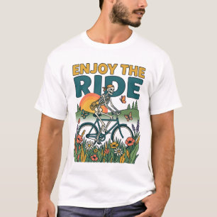 T-shirt Profitez du trajet squelette vintage