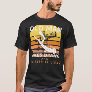 T-shirt Profondeurs fidèles : Vieux Mans Grumpy Dive avec