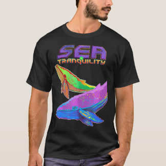 T-shirt Prog Rock Music Space Whales Retro Graphic Adult