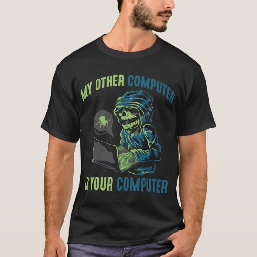 T-shirt Programmateur d'administration d'ordinateur Cyber (Devant)
