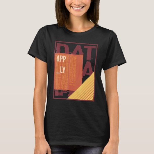 T-shirt Programmateur de Geek de Glitch Binary Code Rétro (Devant)