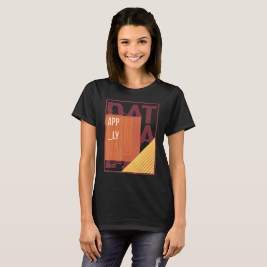 T-shirt Programmateur de Geek de Glitch Binary Code Rétro (Devant entier)