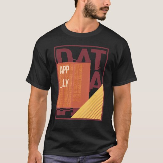 T-shirt Programmateur de Geek de Glitch Binary Code Rétro (Devant)