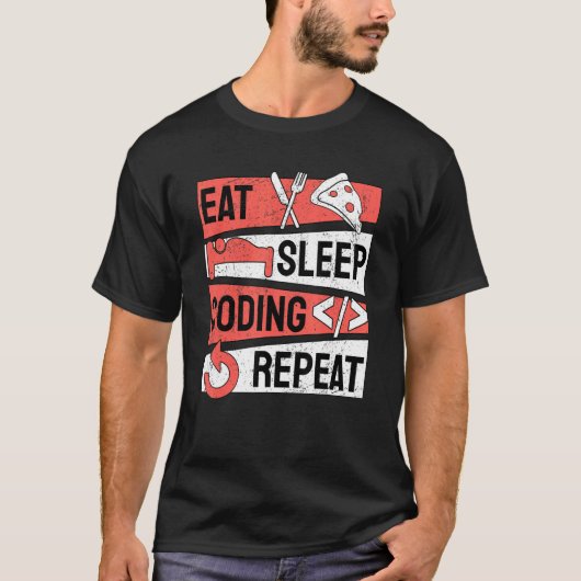 T-shirt Programmateur de répétition du codage du sommeil (Devant)