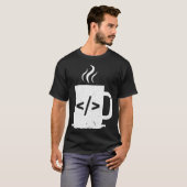 T-shirt Programmateur d'ordinateur café amusant Javascript (Devant entier)
