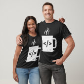 T-shirt Programmateur d'ordinateur café amusant Javascript (Unisexe)