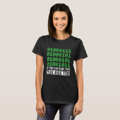 T-shirt Programmateur informatique de code binaire (Devant entier)