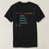 T-shirt Programmateur informatique Manger Code Sleep (Design devant)