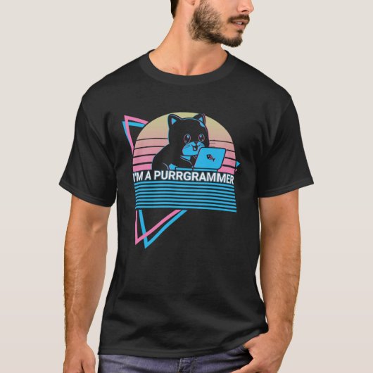 T-shirt Programmateur rétro Coder Je suis un programmeur (Devant)