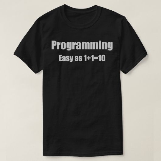 T-shirt Programmation Blague binaire (Design devant)