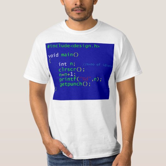 T-shirt Programmation de C (Devant)