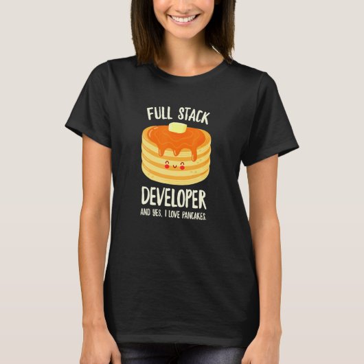 T-shirt Programmation du cache du développeur de pile comp (Devant)