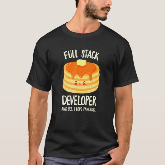 T-shirt Programmation du cache du développeur de pile comp (Devant)