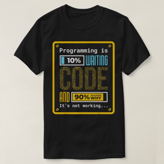 T-shirt Programmation est 10 écriture Coding Professional (Design devant)