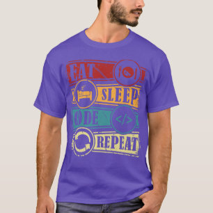 T-shirt Programmation Informatique Programmeur Eat Code S