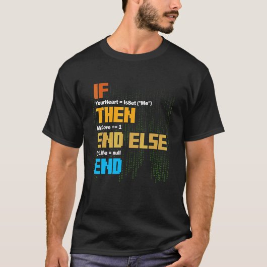 T-shirt Programmation Syntaxe Si Alors Programmeur Logicie (Devant)