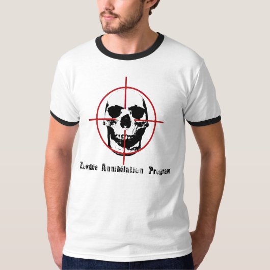 T-shirt Programme d'annihilation de zombi (Devant)