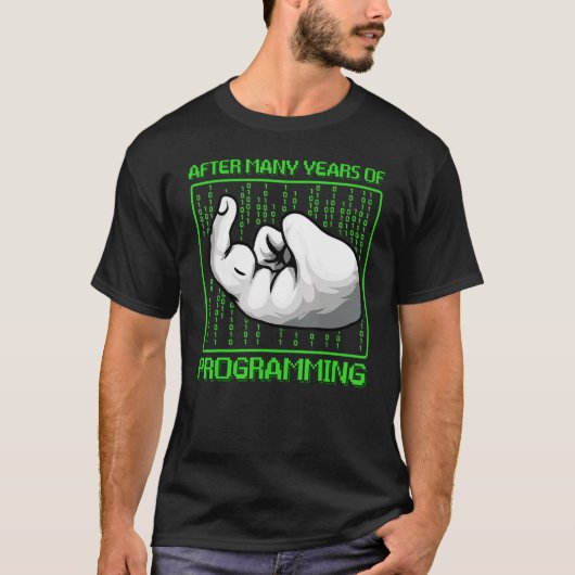 T-shirt Programme de code binaire de codage de bogues du p (Devant)