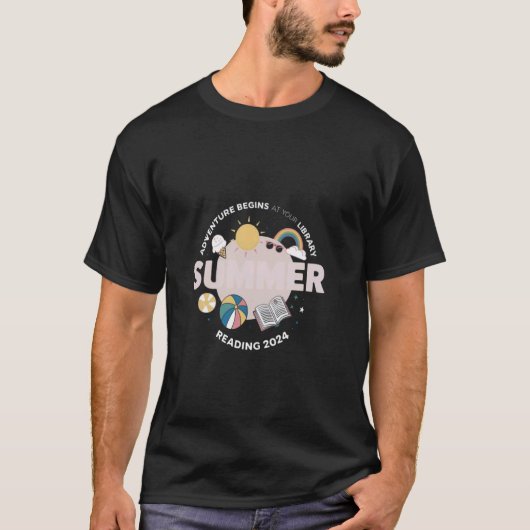 T-shirt Programme de lecture d'été 2024 L'aventure commenc (Devant)