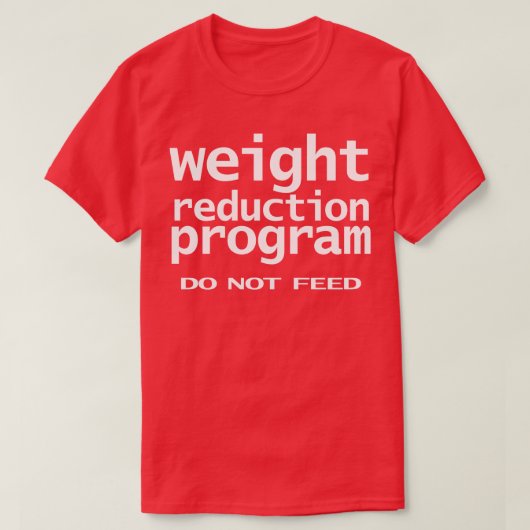 T-shirt Programme de réduction du poids de la typographie (Design devant)