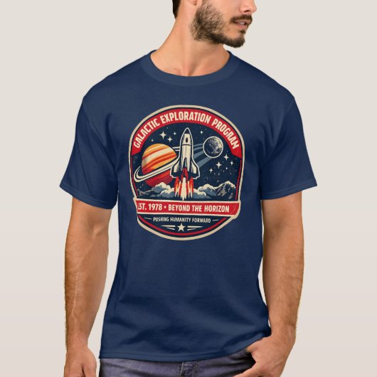 T-shirt Programme d'exploration galactique Mission spatial (Devant)