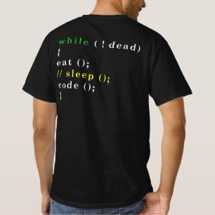 T-shirt Programme Eat Code Sleep