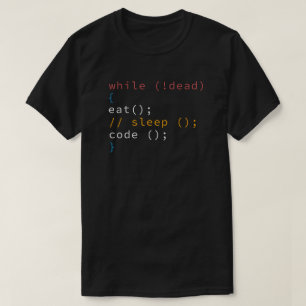 T-shirt Programme Eat Code Sleep