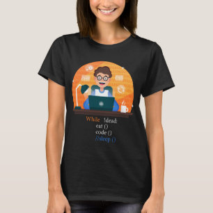 T-shirt Programme Eat Code Sleep