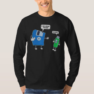 T-shirt Programmer Coder Disquette Disque Usb Engineer Pro