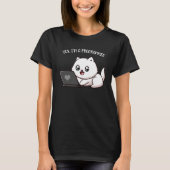 T-shirt Programmer Cute Cat Computer Administrator Compute (Devant)